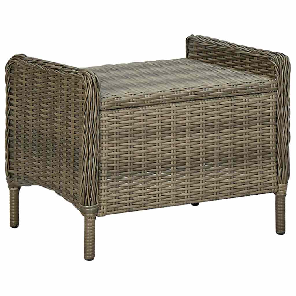 9 részes barna kültéri polyrattan étkezőgarnitúra párnákkal 11