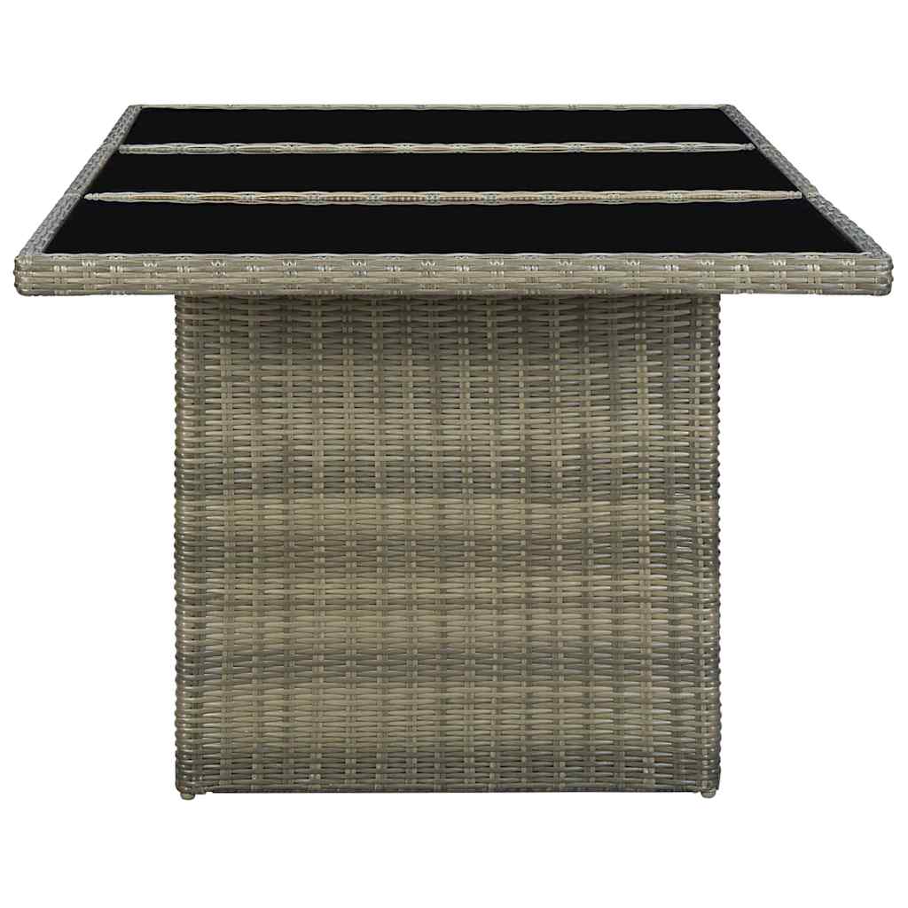 9 részes barna kültéri polyrattan étkezőgarnitúra párnákkal 13