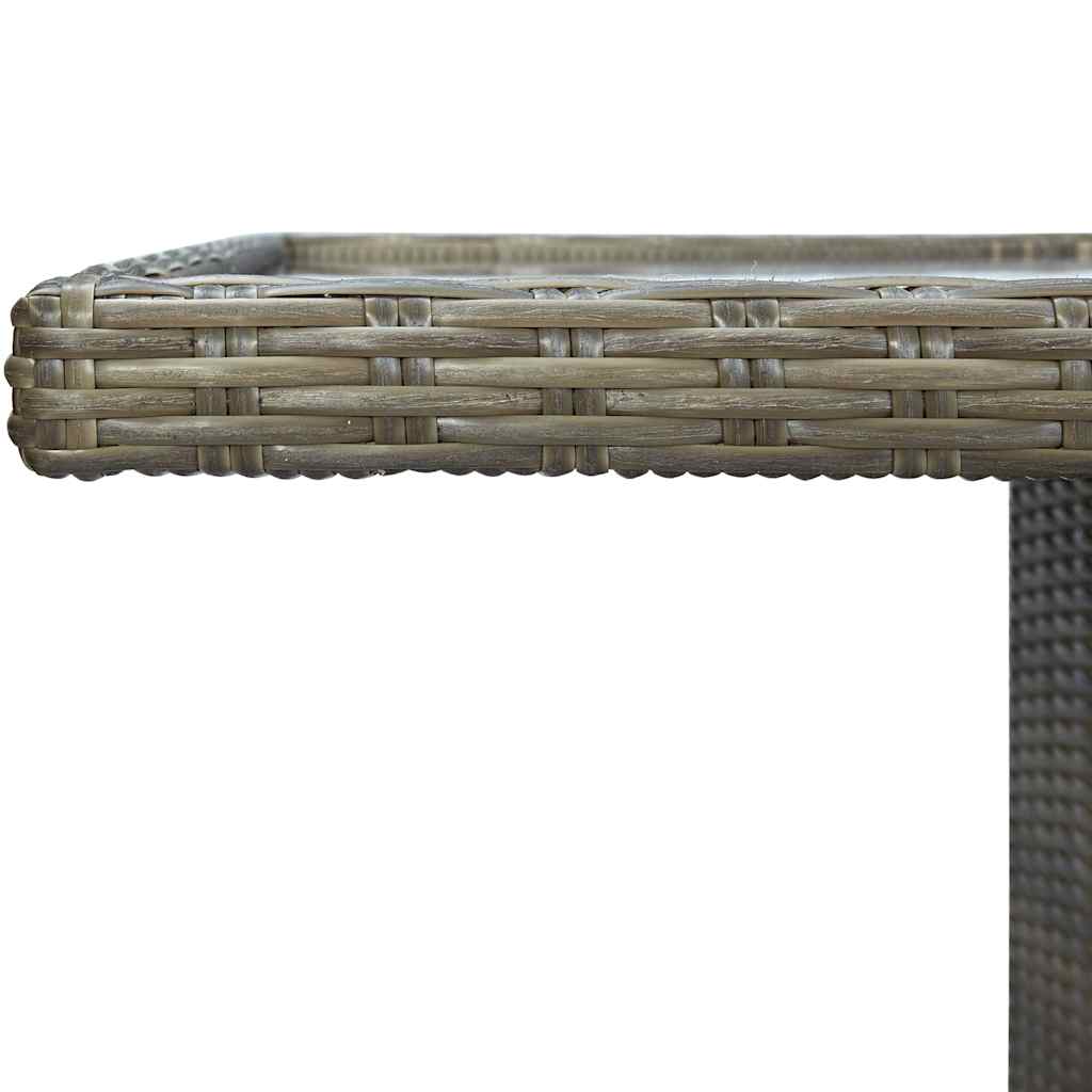 9 részes barna kültéri polyrattan étkezőgarnitúra párnákkal 14