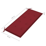 2 személyes tömör eukaliptuszfa kerti pad párnával 120 cm 10