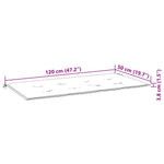 2 személyes tömör eukaliptuszfa kerti pad párnával 120 cm 11