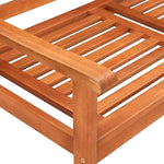 2 személyes tömör eukaliptuszfa kerti pad párnával 120 cm 6