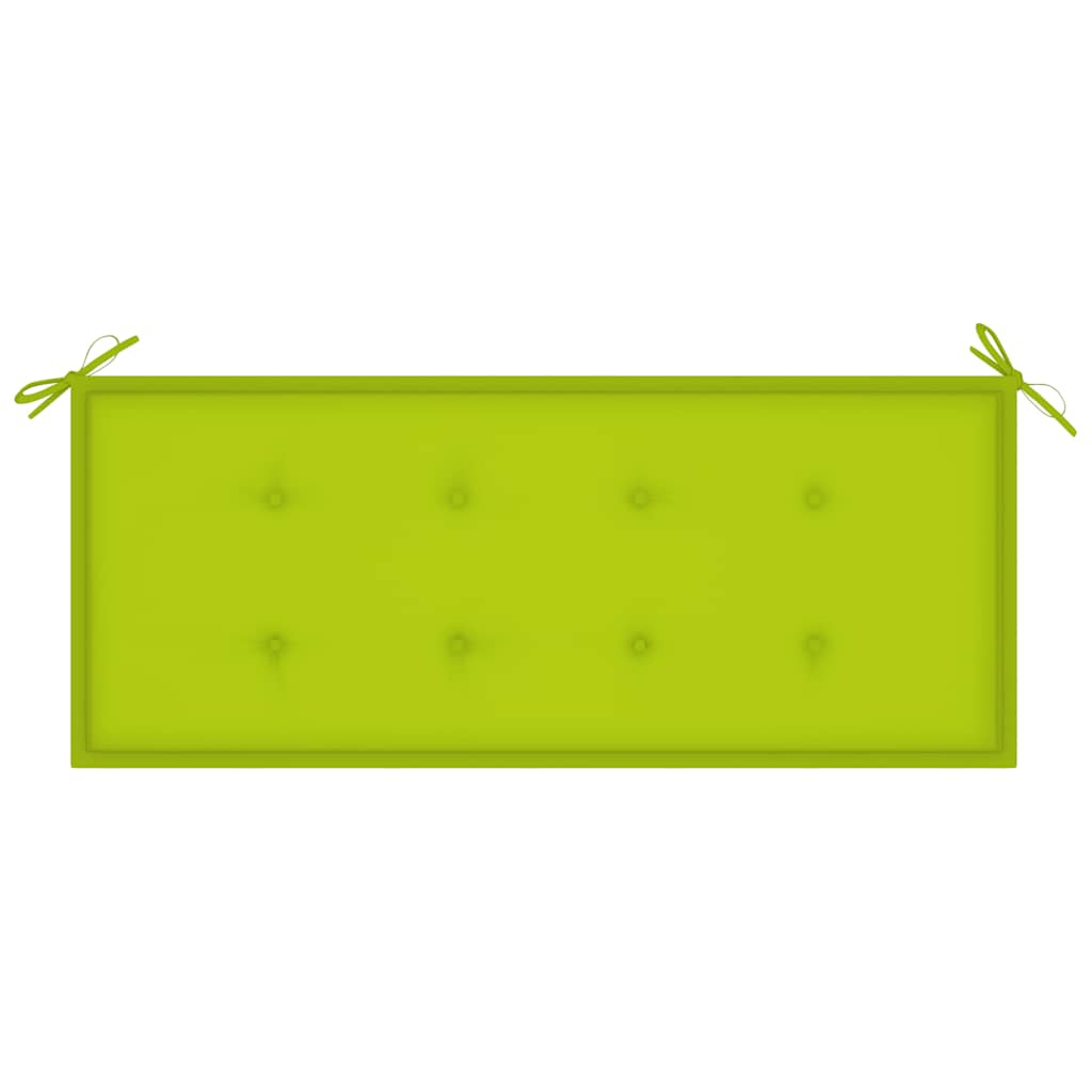 2 személyes tömör eukaliptuszfa kerti pad párnával 120 cm 7