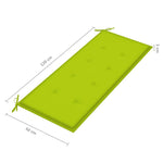 2 személyes tömör eukaliptuszfa kerti pad párnával 120 cm 10