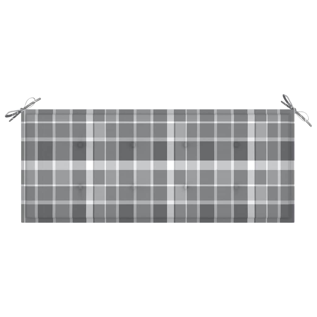 2 személyes tömör eukaliptuszfa kerti pad párnával 120 cm 7