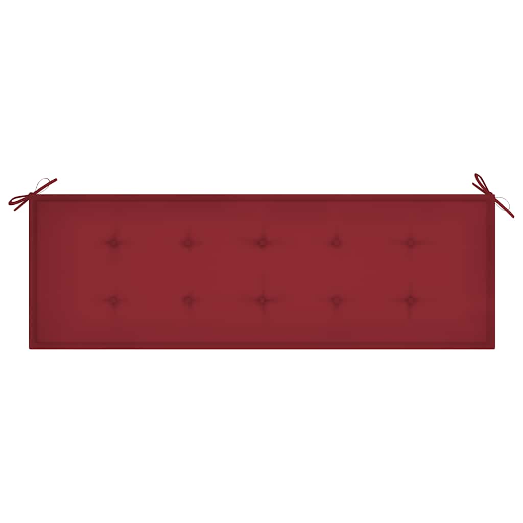 3 személyes tömör eukaliptuszfa kerti pad párnával 150 cm 7