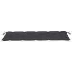 3 személyes tömör eukaliptuszfa kerti pad párnával 150 cm 8