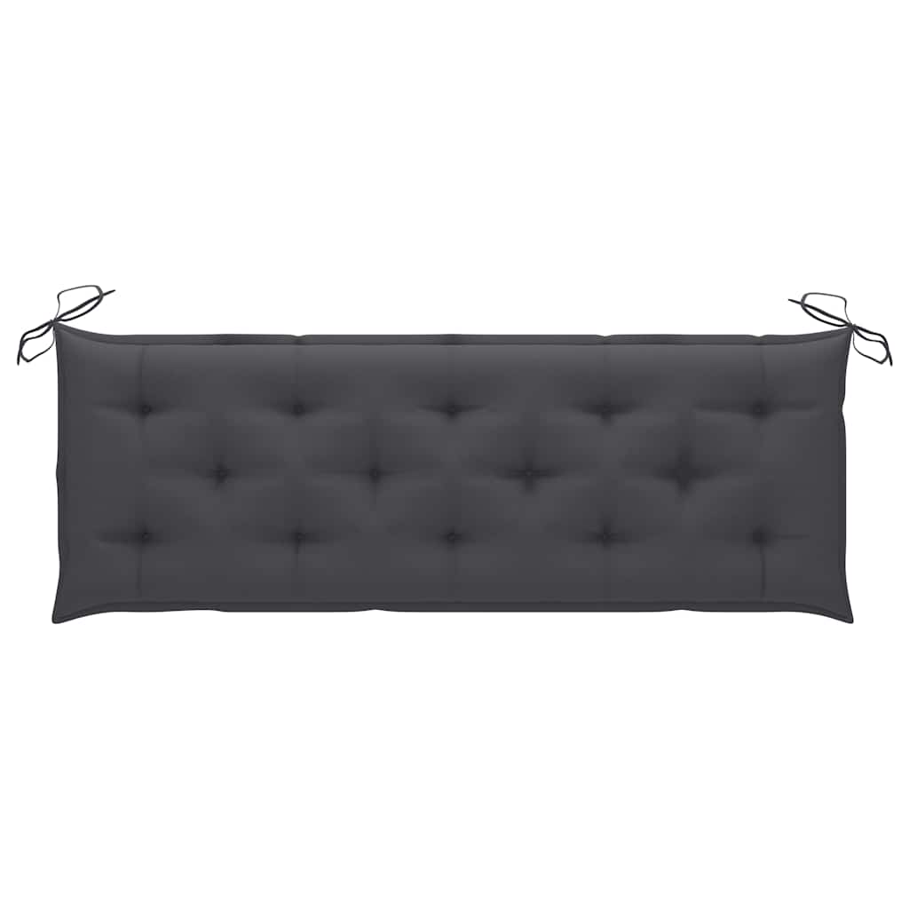 3 személyes tömör eukaliptuszfa kerti pad párnával 150 cm 9
