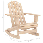 Tömör fenyőfa kerti Adirondack hintaszék 6