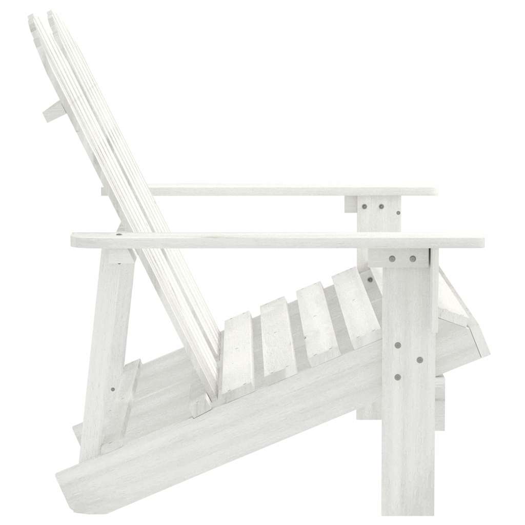 Kétszemélyes tömör fehér fenyőfa kerti adirondack szék 3