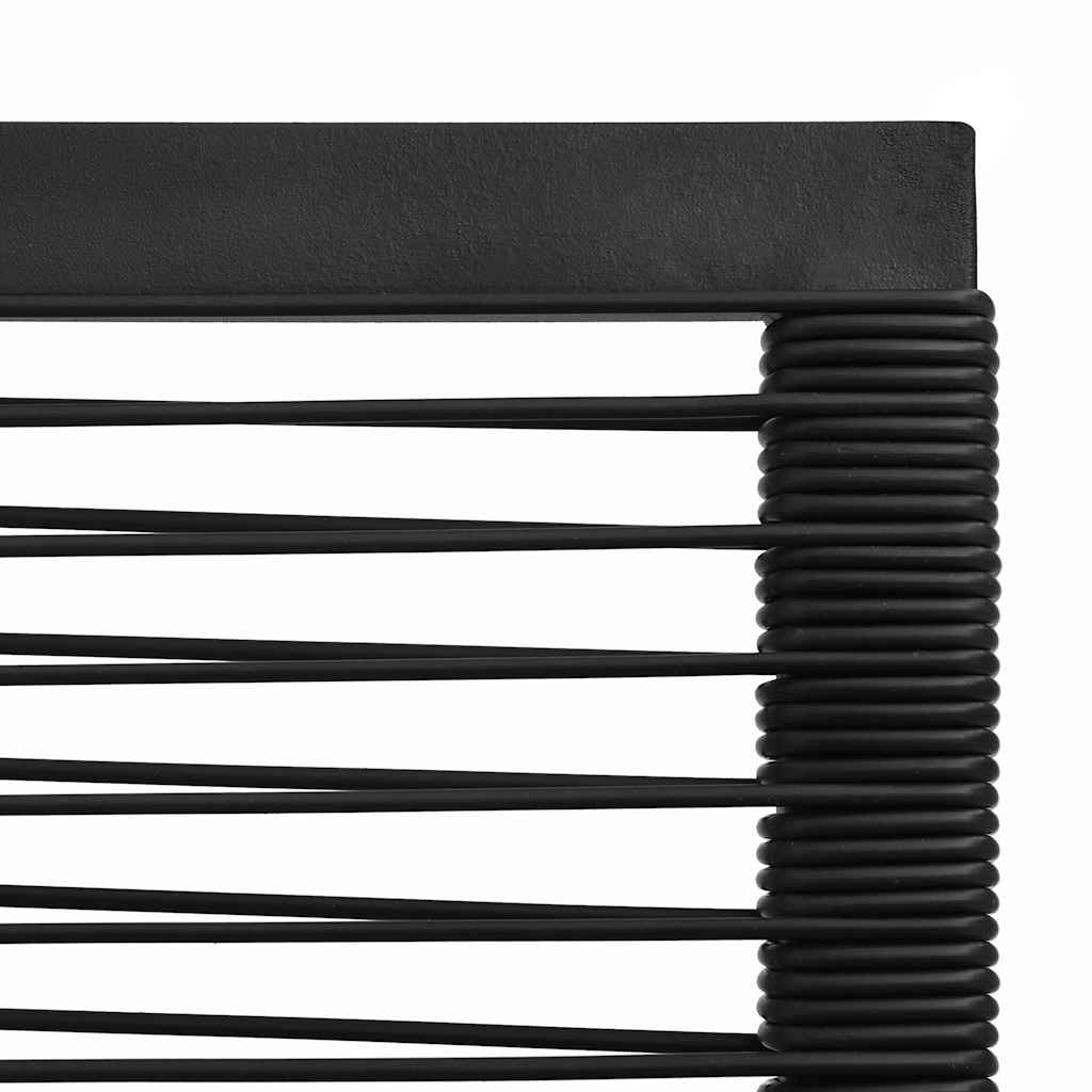 5 részes fekete PVC rattan kültéri étkezőgarnitúra 11