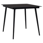 3 részes fekete PVC rattan kerti étkezőgarnitúra 7