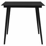 5 részes fekete PVC rattan kerti étkezőgarnitúra 8