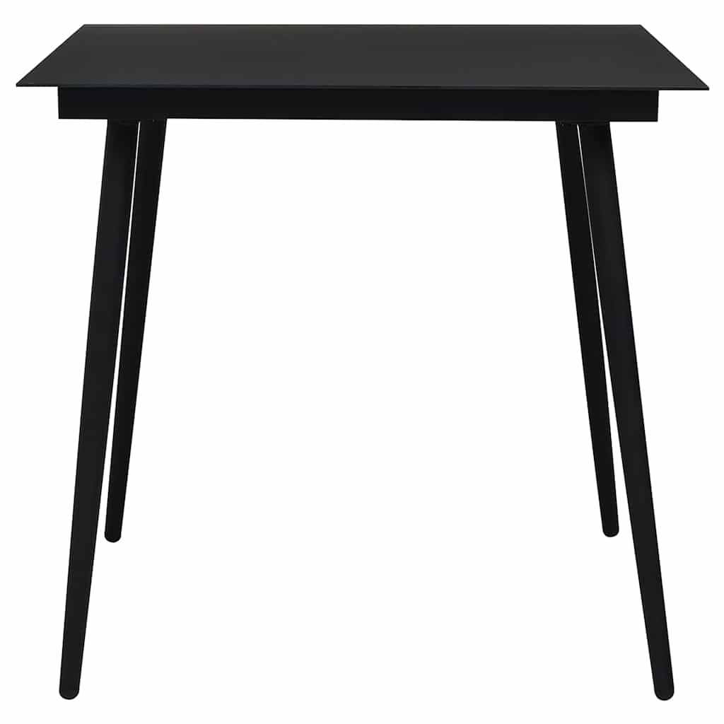5 részes fekete PVC rattan kerti étkezőgarnitúra 8