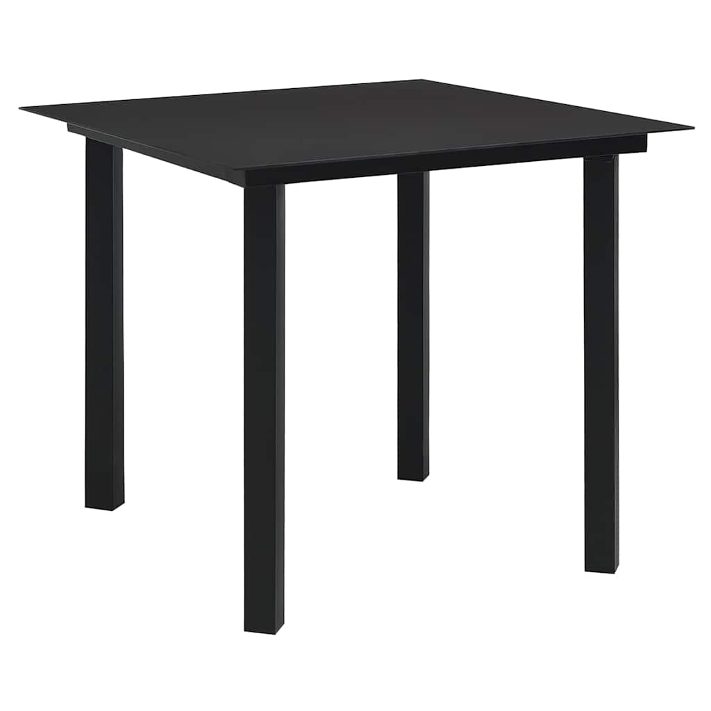 3 részes fekete PVC rattan kerti étkezőgarnitúra 7