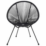 5 részes fekete PVC rattan kültéri étkezőgarnitúra 7