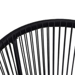 5 részes fekete PVC rattan kültéri étkezőgarnitúra 9