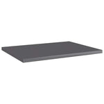 4 db magasfényű szürke forgácslap könyvespolc 40 x 30 x 1,5 cm 2