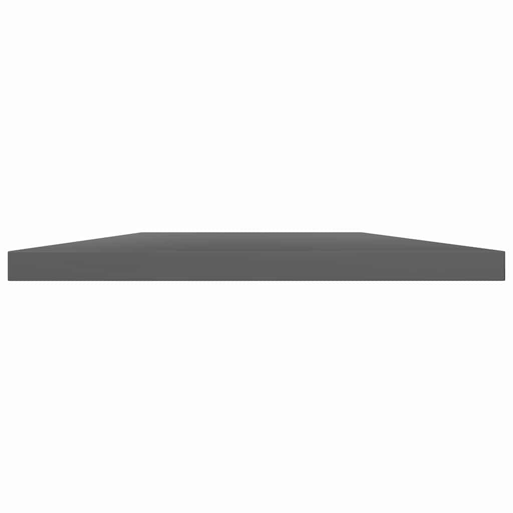 4 db magasfényű szürke forgácslap könyvespolc 40 x 30 x 1,5 cm 3