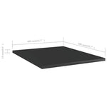 8 db magasfényű fekete szerelt fa könyvespolc 40 x 50 x 1,5 cm 6