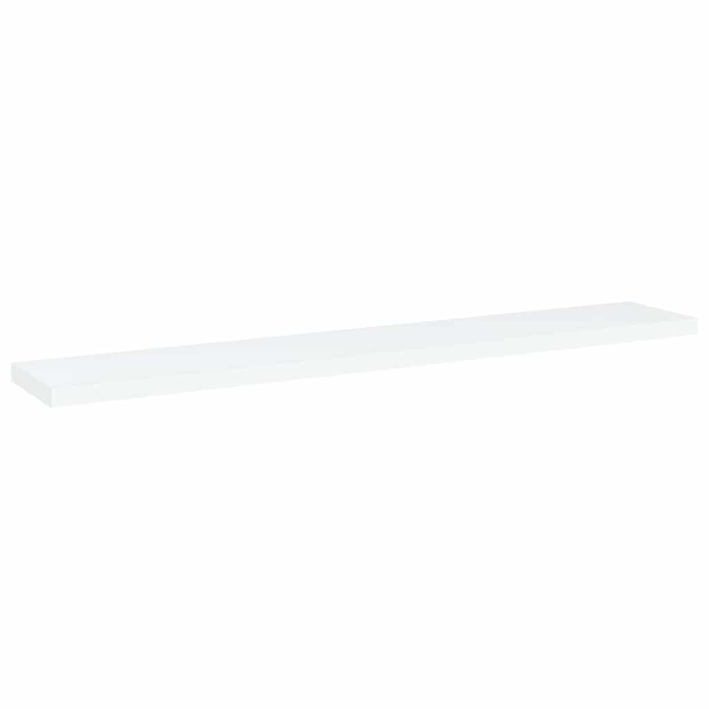 4 db fehér szerelt fa könyvespolc 60 x 10 x 1,5 cm 2