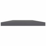 4 db magasfényű szürke forgácslap könyvespolc 60 x 10 x 1,5 cm 3