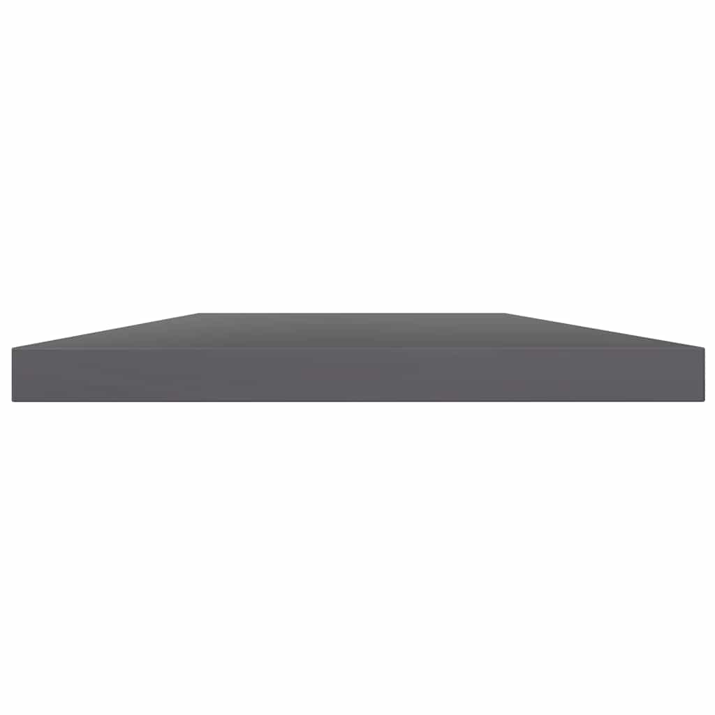 4 db magasfényű szürke forgácslap könyvespolc 60 x 10 x 1,5 cm 3