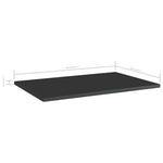8 db magasfényű fekete forgácslap könyvespolc 60 x 40 x 1,5 cm 6