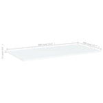 4 db fehér szerelt fa könyvespolc lap 80 x 40 x 1,5 cm 6