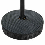 3 részes fekete polyrattan kültéri bárszett párnákkal 5