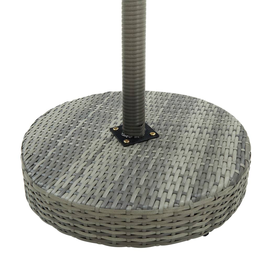 3 részes szürke polyrattan kerti bárszett párnákkal 5