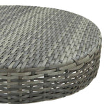 3 részes szürke polyrattan kerti bárszett párnákkal 6