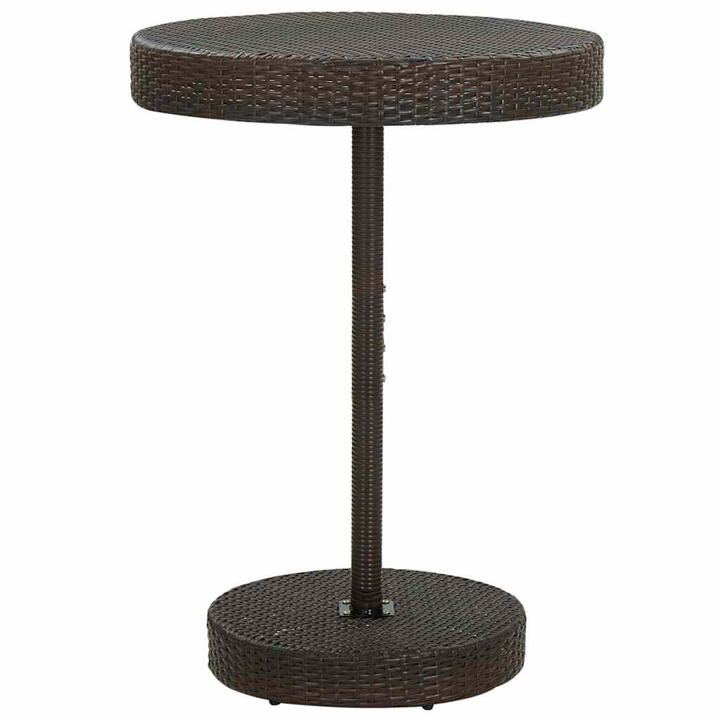 5 részes barna polyrattan kerti bárszett 3