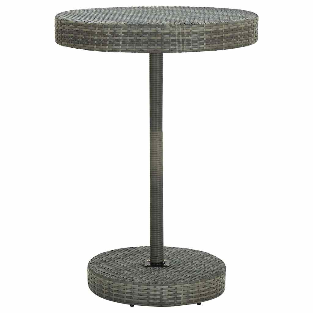 5 részes szürke polyrattan kerti bárszett 3