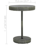 5 részes szürke polyrattan kerti bárszett 12