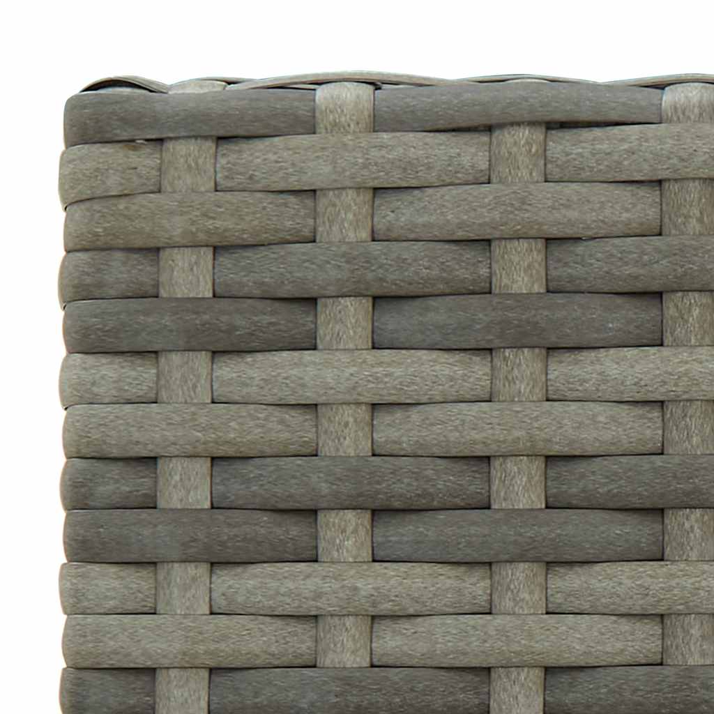 5 részes szürke polyrattan kerti bárszett 11