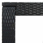 3 részes fekete polyrattan kültéri bárszett párnákkal 6