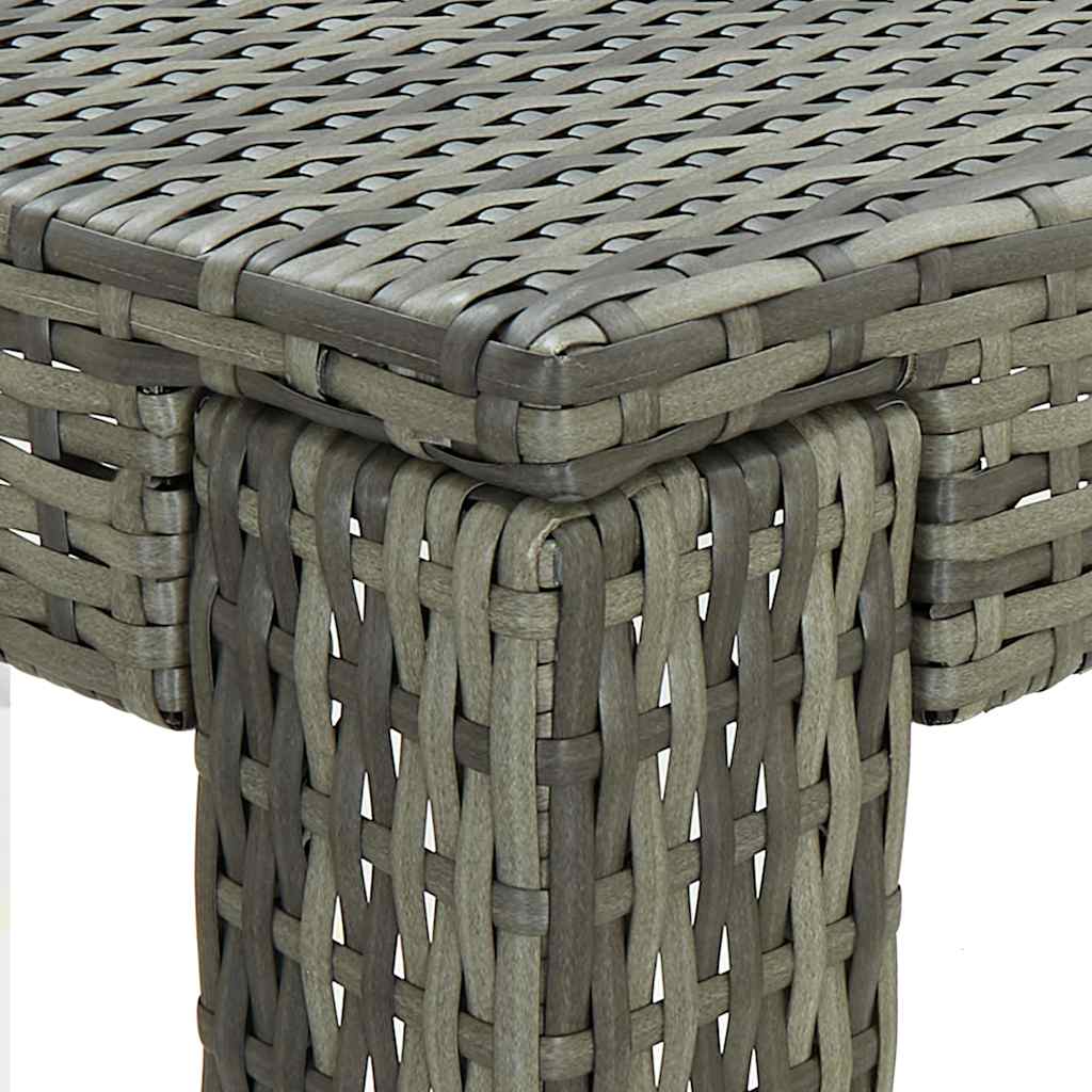5 részes szürke polyrattan kerti bárszett párnákkal 12