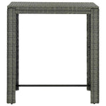 5 részes szürke polyrattan kerti bárszett párnákkal 9