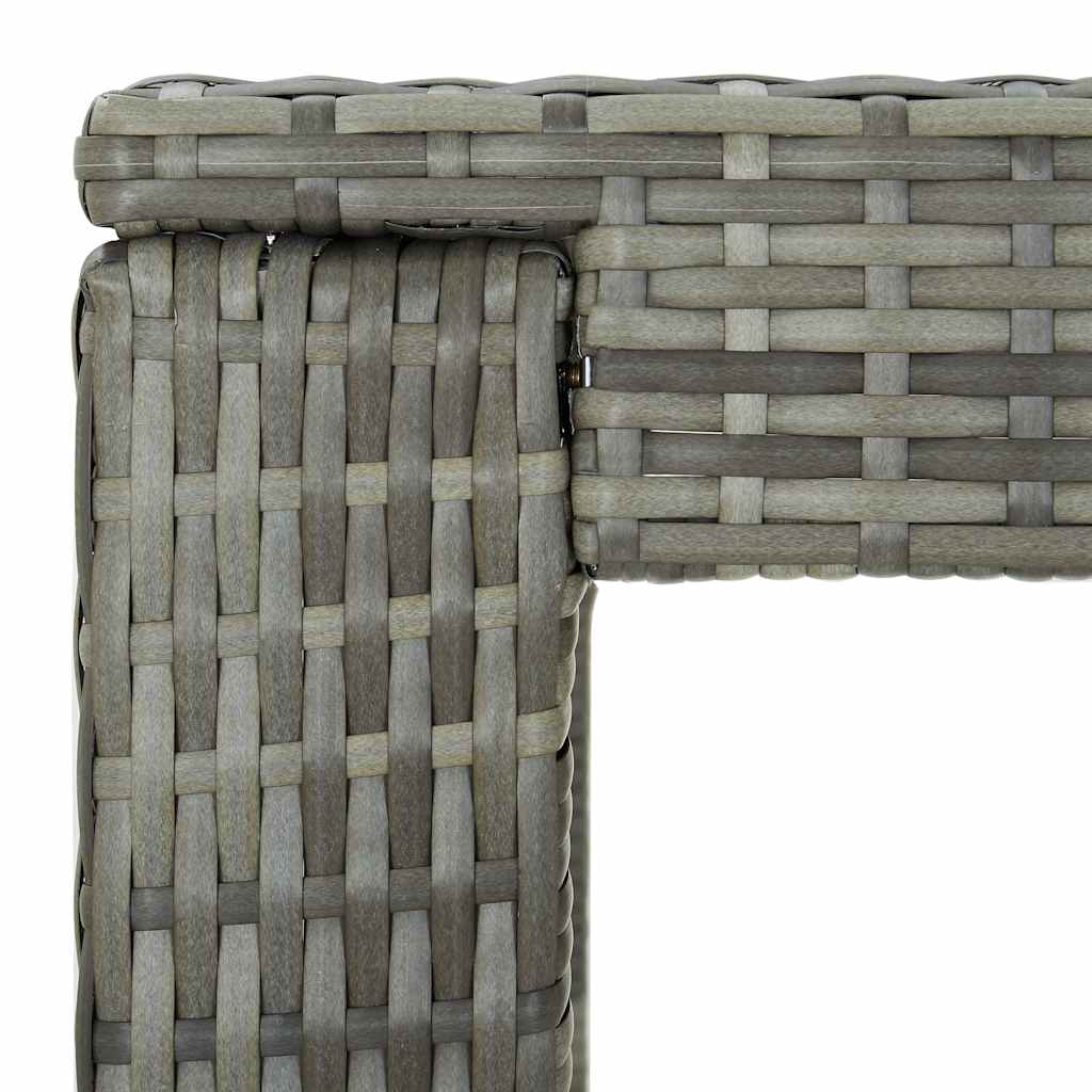 5 részes szürke polyrattan kerti bárszett párnákkal 11