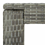 7 részes szürke polyrattan kültéri bárszett párnákkal 10