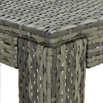 7 részes szürke polyrattan kültéri bárszett párnákkal 11