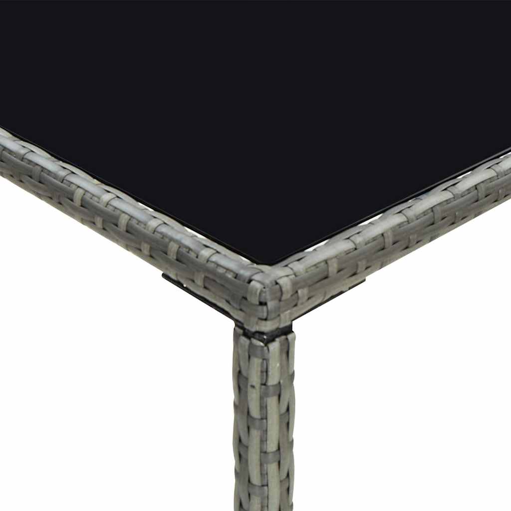 5 darabos szürke polyrattan kerti bárszett párnákkal 9