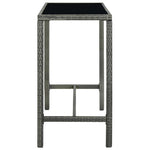 5 darabos szürke polyrattan kerti bárszett 5