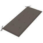 Tömör tíkfa rakásolható kerti pad párnával 128,5 cm 6