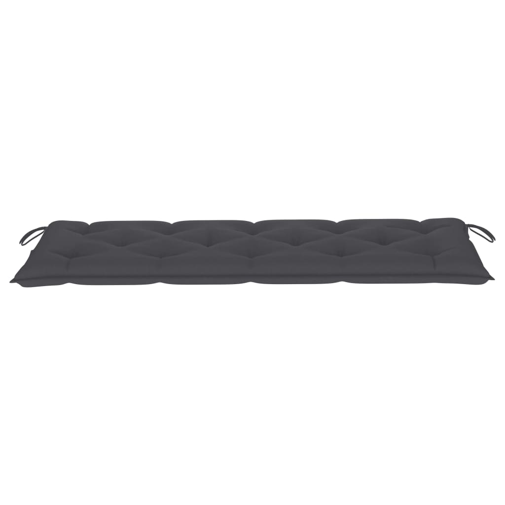Tömör tíkfa rakásolható kerti pad párnával 159 cm 3