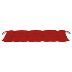 Tömör akácfa kerti pad párnával 120 cm 6