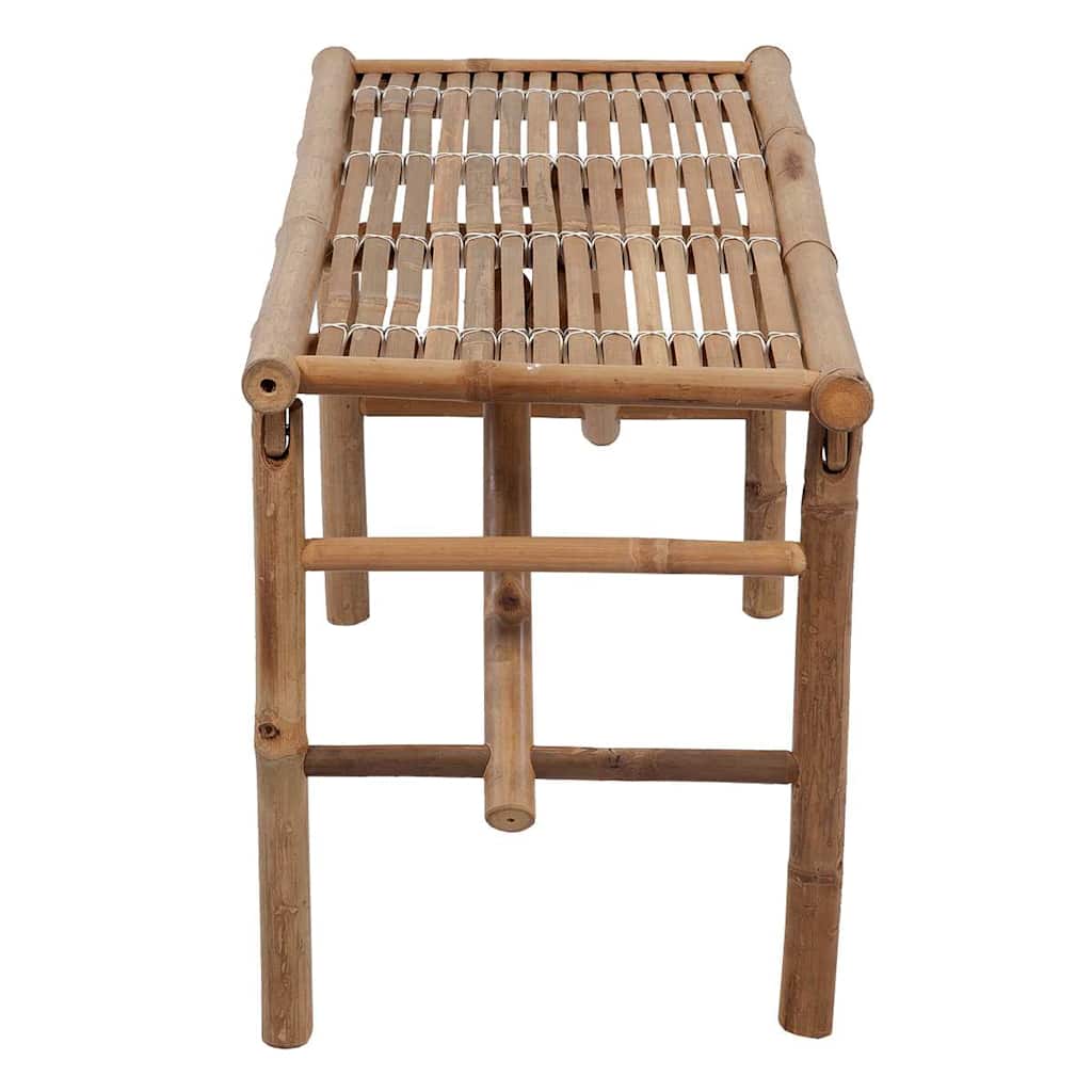 Összecsukható bambusz kerti pad párnával 118 cm 4