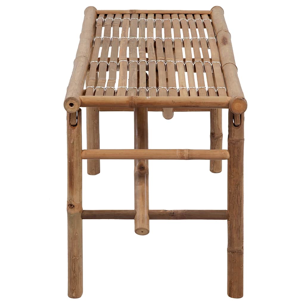 Összecsukható bambusz kerti pad párnával 118 cm 4