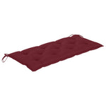Összecsukható bambusz kerti pad párnával 118 cm 5